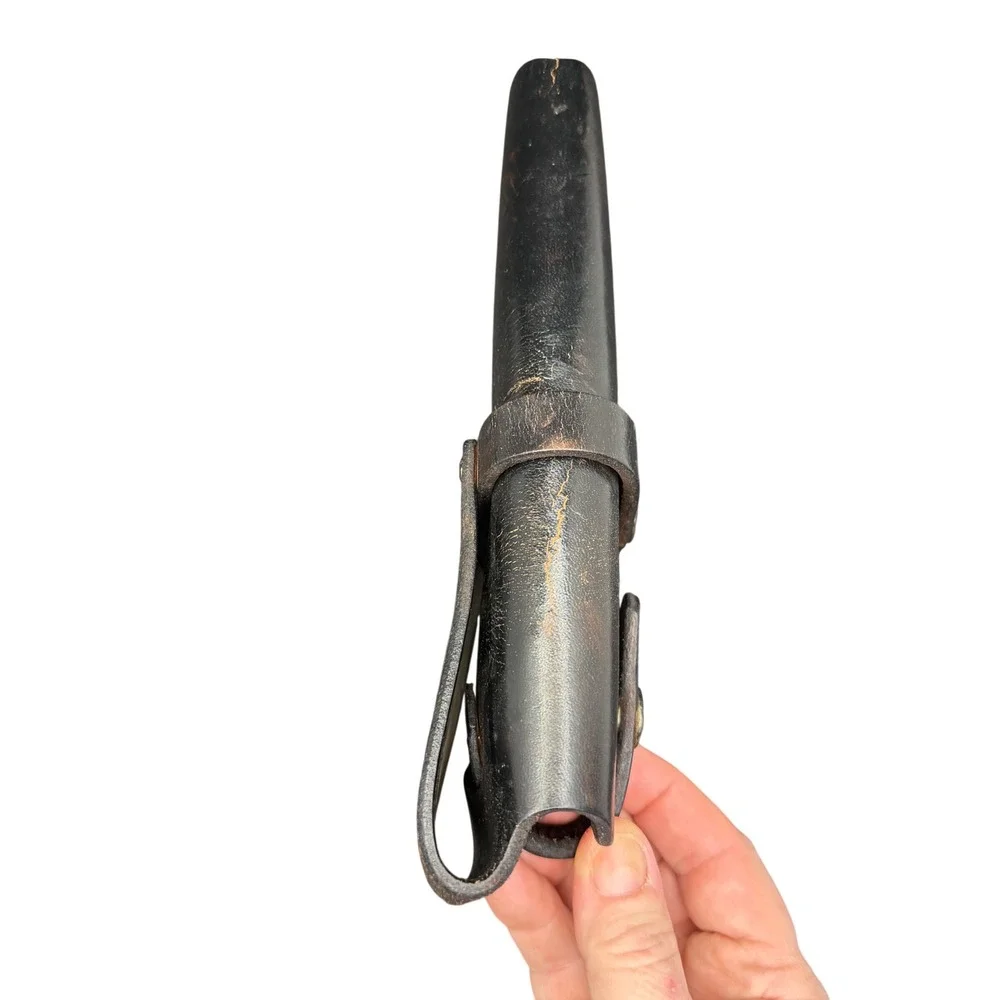 Bucheimer PFA-28 Vintage Black Leather Duty Holster with Snap Closure Right Hand
